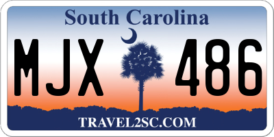 SC license plate MJX486