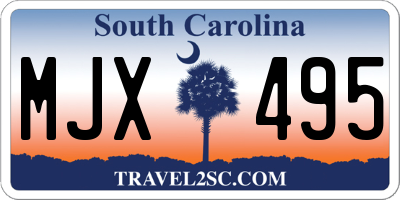 SC license plate MJX495