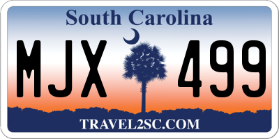 SC license plate MJX499