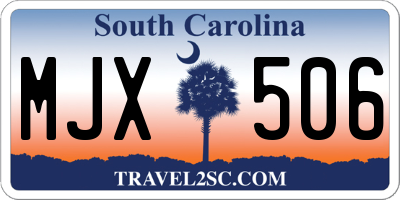 SC license plate MJX506