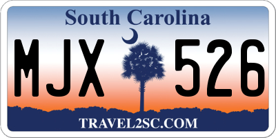 SC license plate MJX526