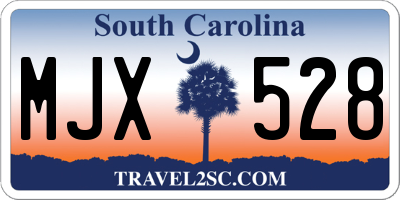 SC license plate MJX528