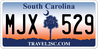 SC license plate MJX529
