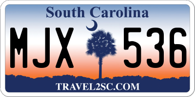 SC license plate MJX536