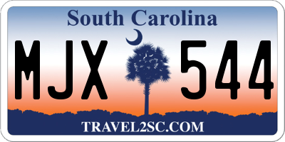 SC license plate MJX544
