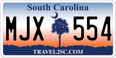 SC license plate MJX554