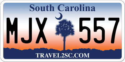 SC license plate MJX557