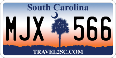 SC license plate MJX566