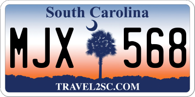 SC license plate MJX568