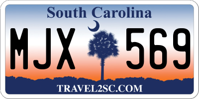 SC license plate MJX569