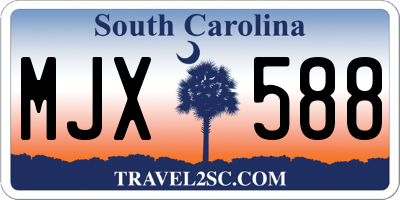 SC license plate MJX588