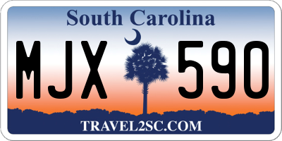 SC license plate MJX590