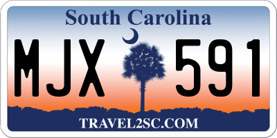 SC license plate MJX591