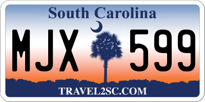 SC license plate MJX599