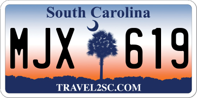 SC license plate MJX619