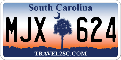 SC license plate MJX624