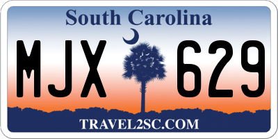 SC license plate MJX629