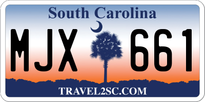 SC license plate MJX661