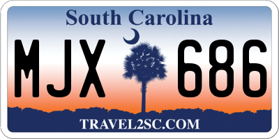 SC license plate MJX686