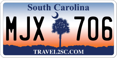 SC license plate MJX706