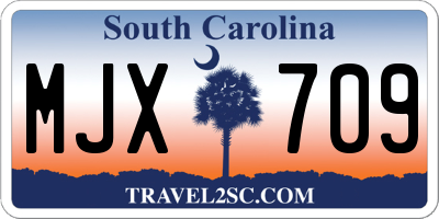 SC license plate MJX709