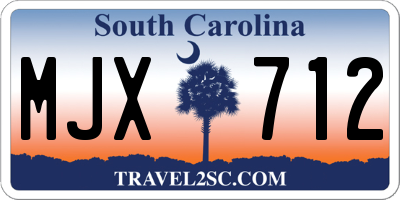 SC license plate MJX712