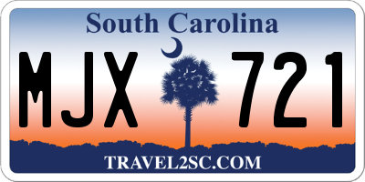 SC license plate MJX721