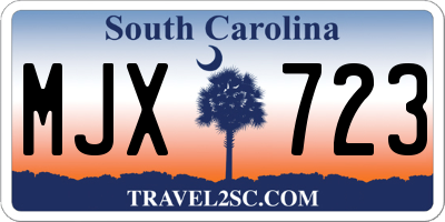 SC license plate MJX723