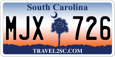 SC license plate MJX726