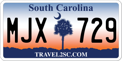 SC license plate MJX729