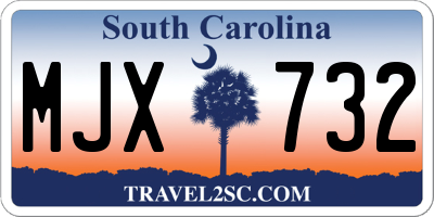 SC license plate MJX732