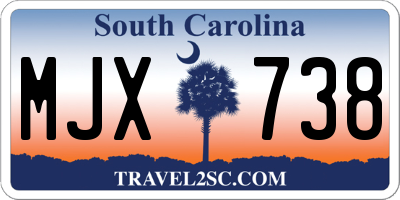 SC license plate MJX738