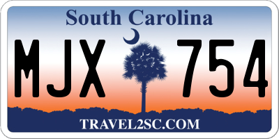SC license plate MJX754
