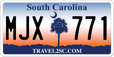 SC license plate MJX771
