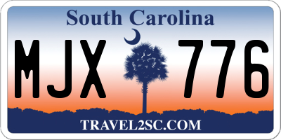 SC license plate MJX776