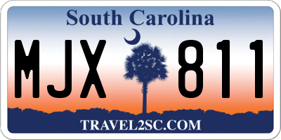SC license plate MJX811