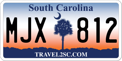 SC license plate MJX812