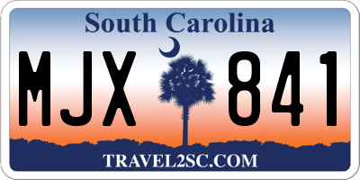 SC license plate MJX841