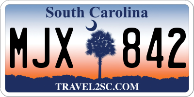 SC license plate MJX842