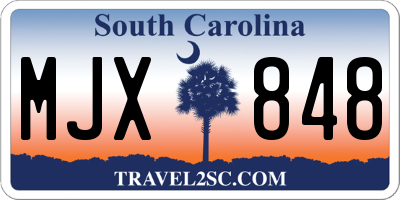SC license plate MJX848