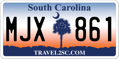 SC license plate MJX861