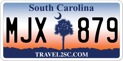 SC license plate MJX879