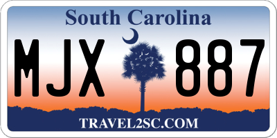 SC license plate MJX887
