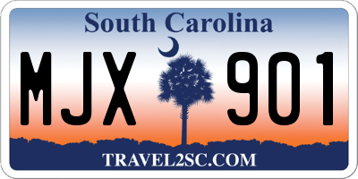 SC license plate MJX901