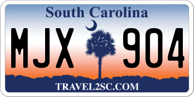 SC license plate MJX904