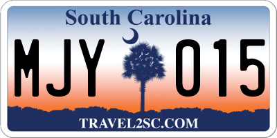 SC license plate MJY015