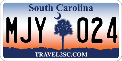 SC license plate MJY024