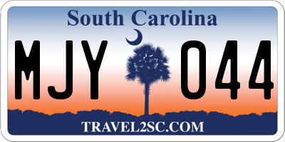 SC license plate MJY044