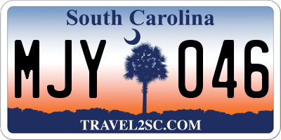 SC license plate MJY046