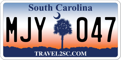 SC license plate MJY047